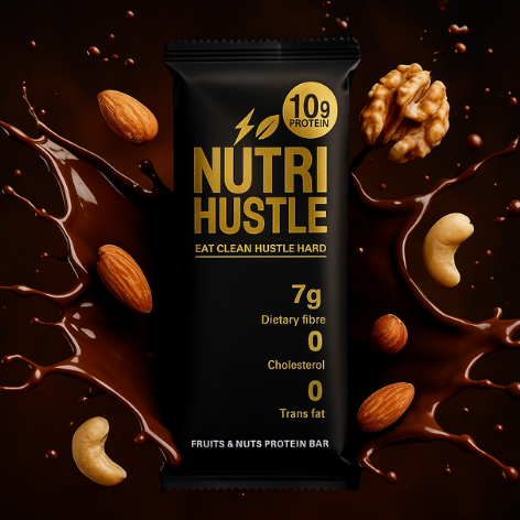 10g Protein bar all natural ingredients by Nutrihustle ( Pack of 7 )