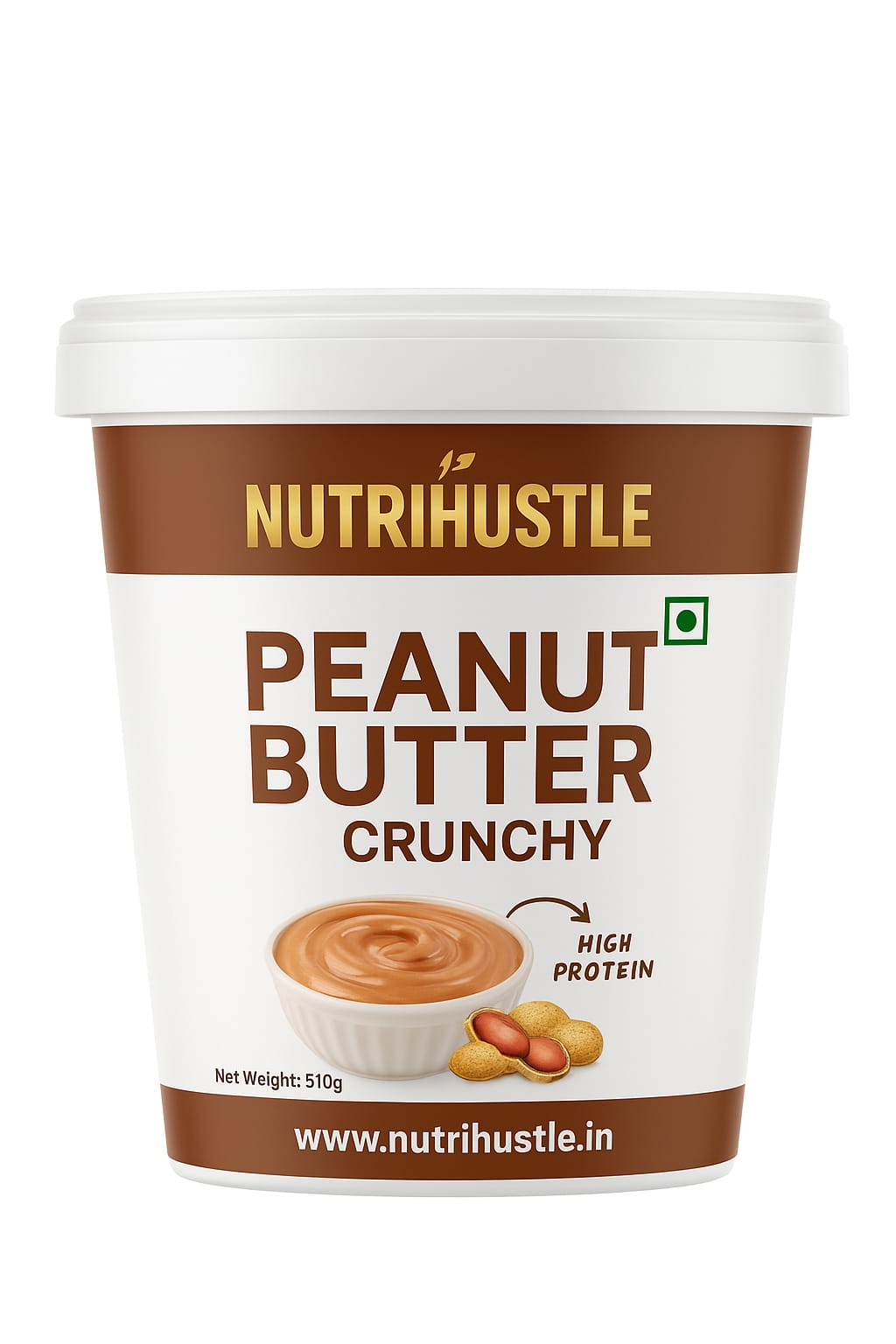 Nutrihustle HIGH Protein Peanut Butter Dark Chocolate | 36% Protein